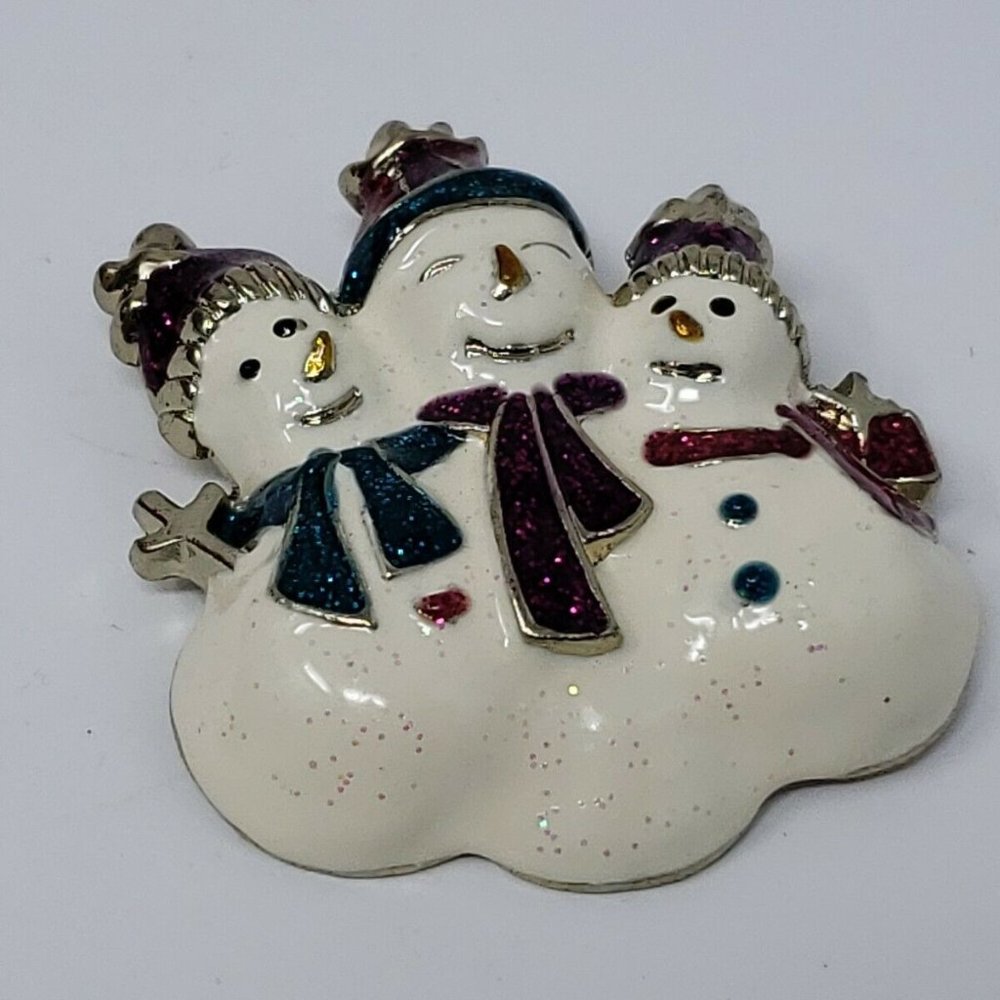 Vintage Miram Haskell Jewels Snowman Brooch